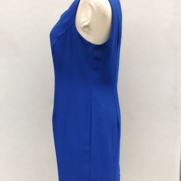 R&M Richards Karen Kwong Separates Sleeveless Blue Bodycon Dress NWT Size 14 - Picture 2 of 6